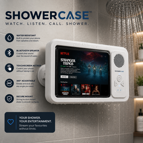 ShowerCase™ – Waterproof Bluetooth Shower Phone Case
